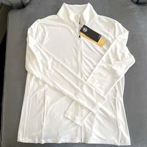 New Under Armour woman’s full zip long sleeve UPF 30 top